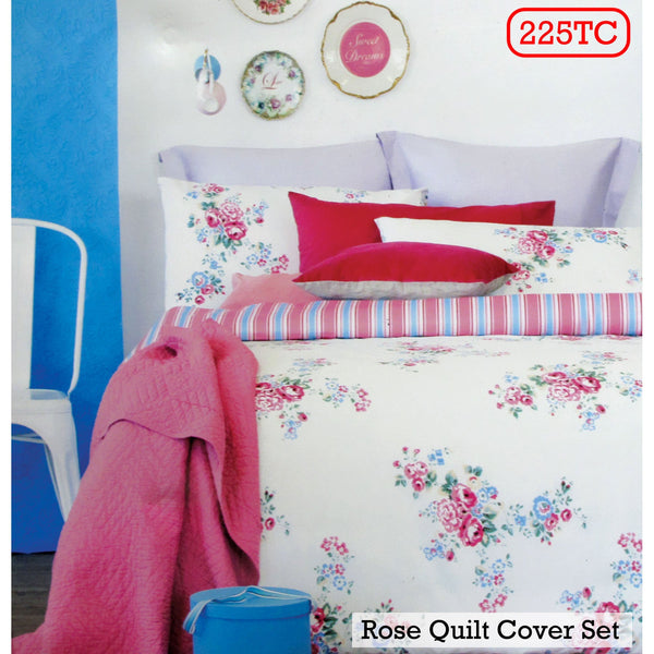 Quilt Covers Ardor Rose Pink Quilt Cover Set King