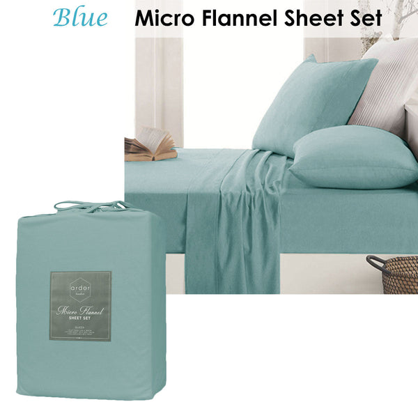 Sheets Ardor Micro Flannel Sheet Set Blue