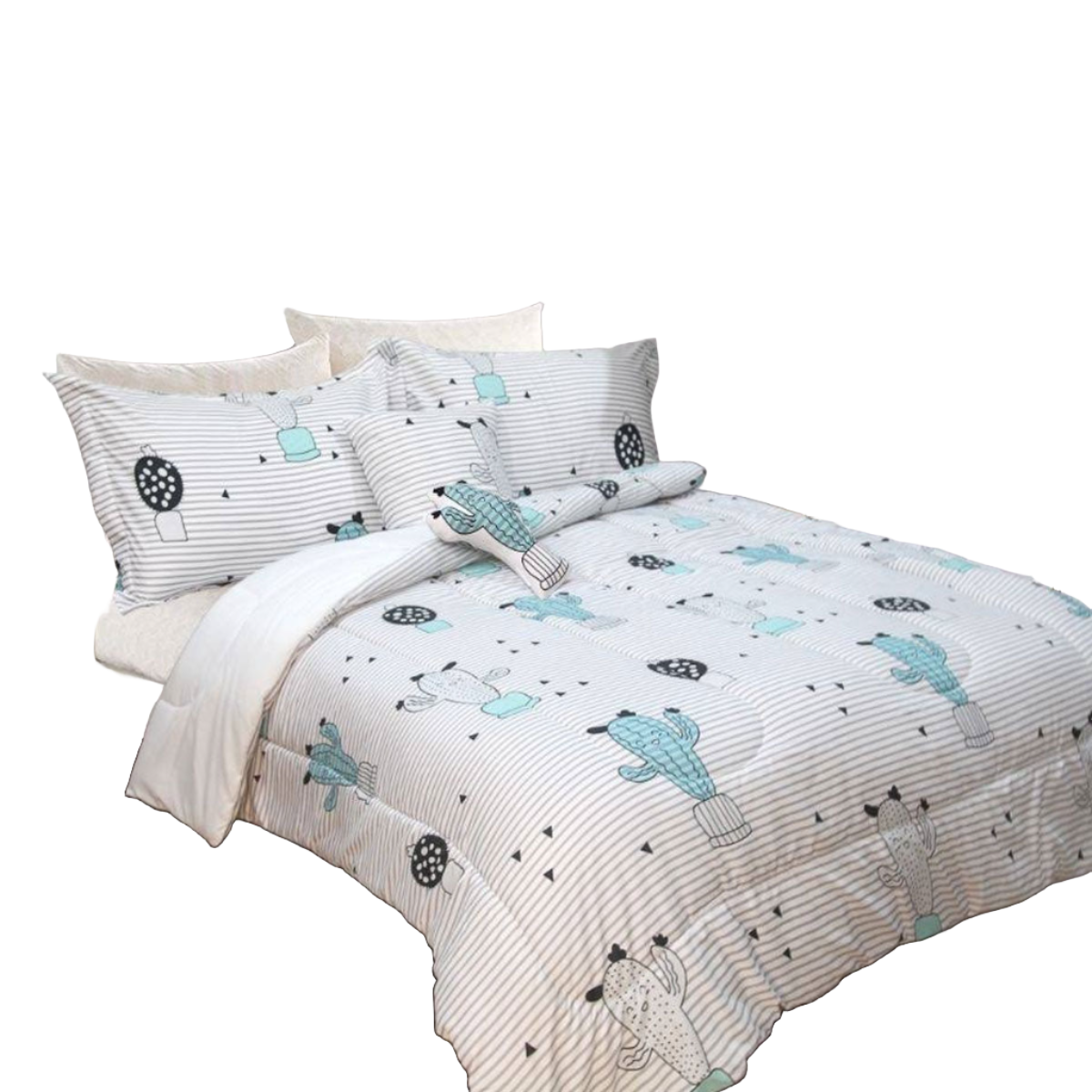 Double Bed Comforters Ramesses 5 Piece Kids Comforter Set Cactus Double