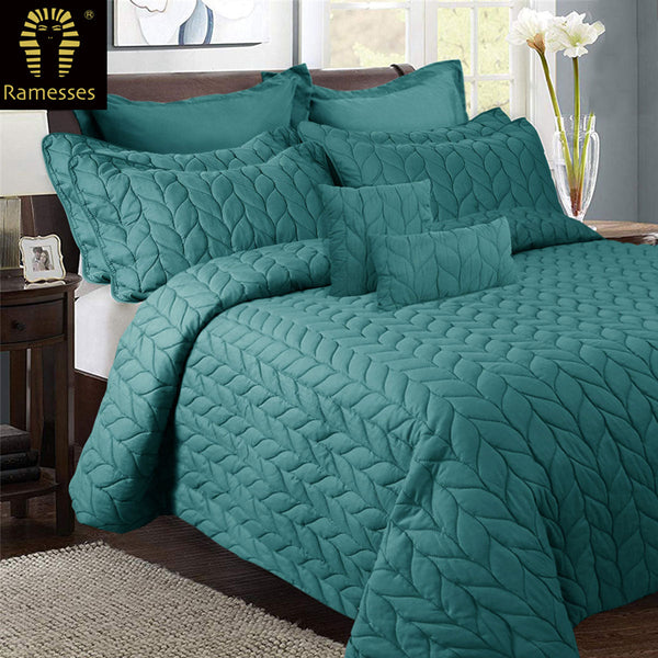 Comforter Sets Queen Ramesses 9 Pieces Ultrasonic Comforter Set Queen Teal