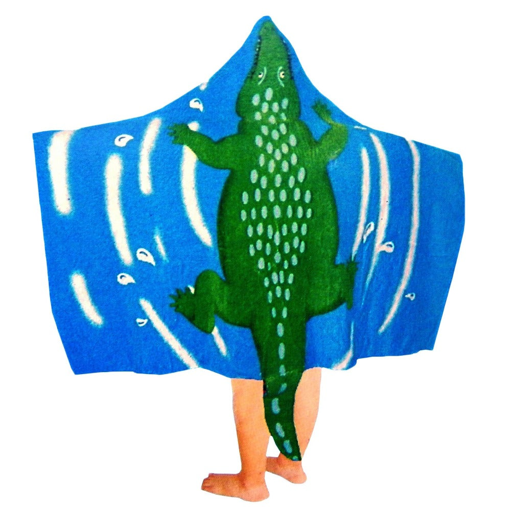 Towels & Washcloths Kids Cotton Velour Beach Cape Crocodile