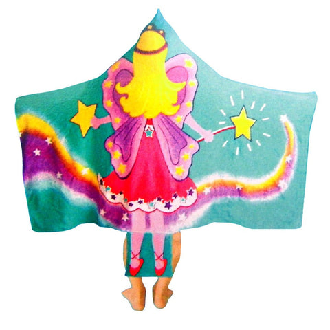 Towels & Washcloths Kids Cotton Velour Beach Cape Fairy