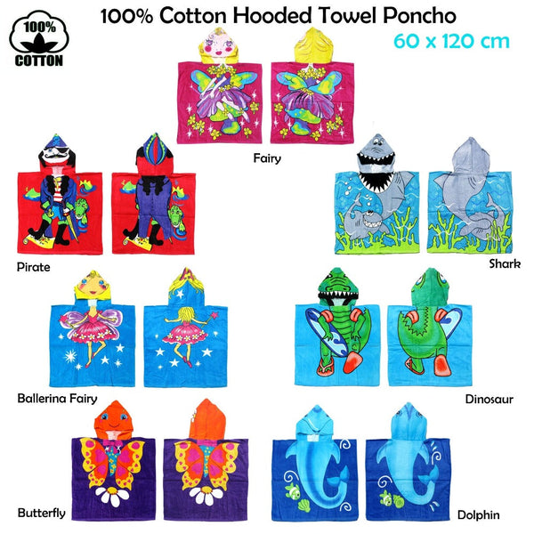 Towels & Washcloths Cute Kids Cotton Hooded Towel Poncho 60 X 120 Cm Butterfly