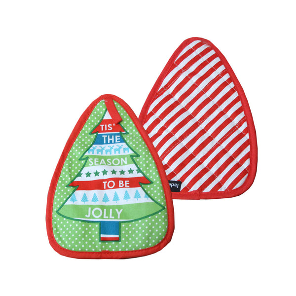 Oven Mitts & Potholders Ladelle Joyful Stripe Red Set Of 2 Pot Mitts 17 X 24 Cm