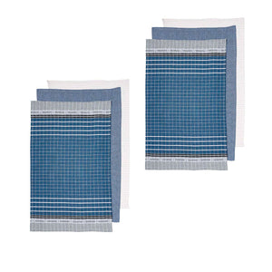 Tea Towels & Dishcloths Ladelle Entertainer Set Of 6 Cotton Kitchen Towels Blue