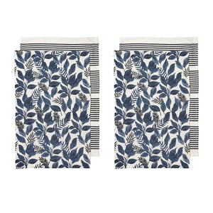 Tea Towels & Dishcloths Ladelle Tierra Set Of 4 Cotton Kitchen Towels Navy