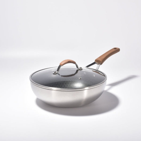 Woks Kylin 3 Layer Stainless Steel Non Stick Noka Wok 30Cm