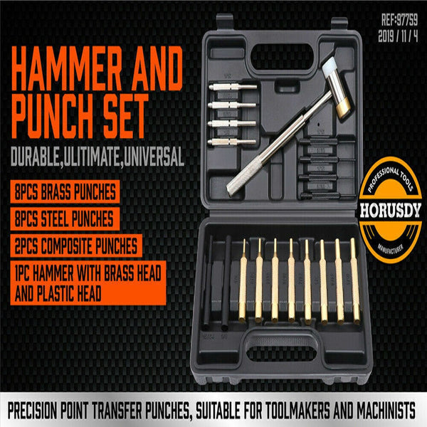 Other Hand Tools 19Pc Hammer & Punch Set Brass / Roll Pin Gun Builder Gunsmith Maintenance