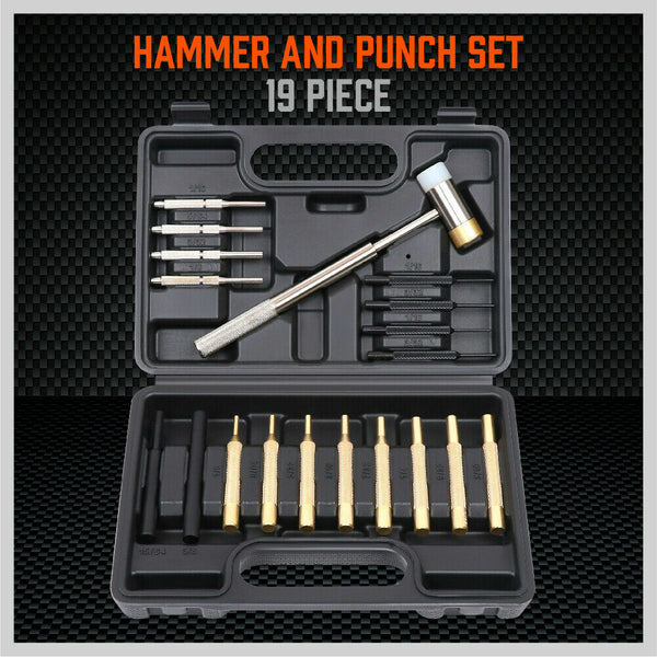 19Pc Hammer & Punch Set Brass / Roll Pin Gun Builder Gunsmith Maintenance