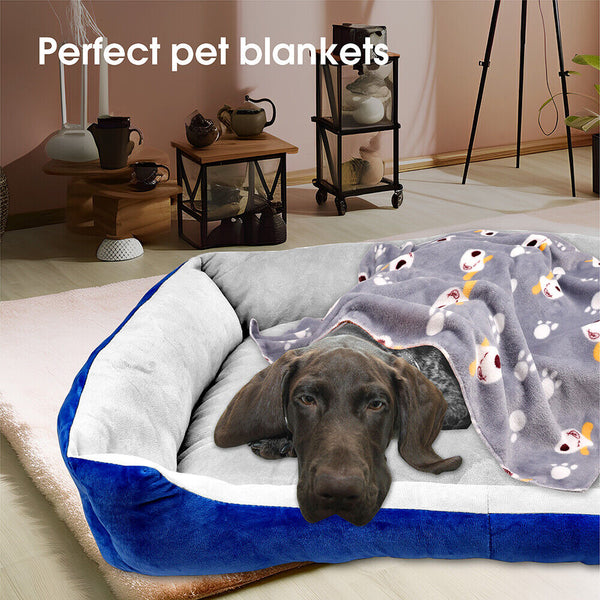 Pet Beds Vaka Navy Dog Bed Pet Cat Calming Floor Mat Sleeping Cave Washable Extra Large 29701