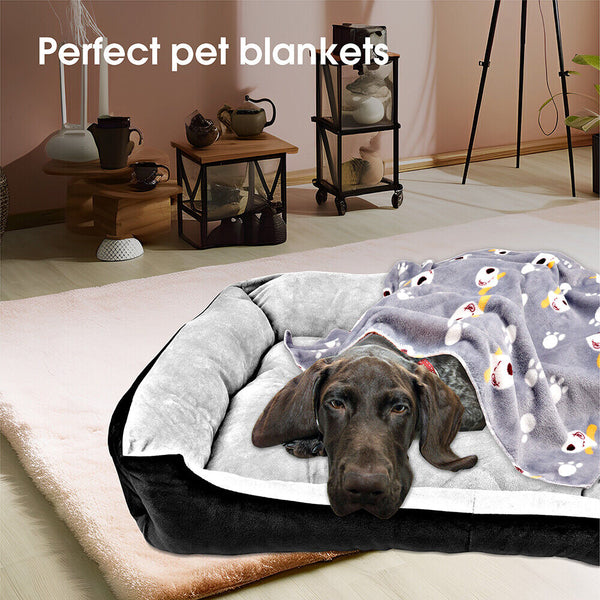 Pet Beds Vaka Navy Dog Bed Pet Cat Calming Floor Mat Sleeping Cave Washable Extra Large 29704