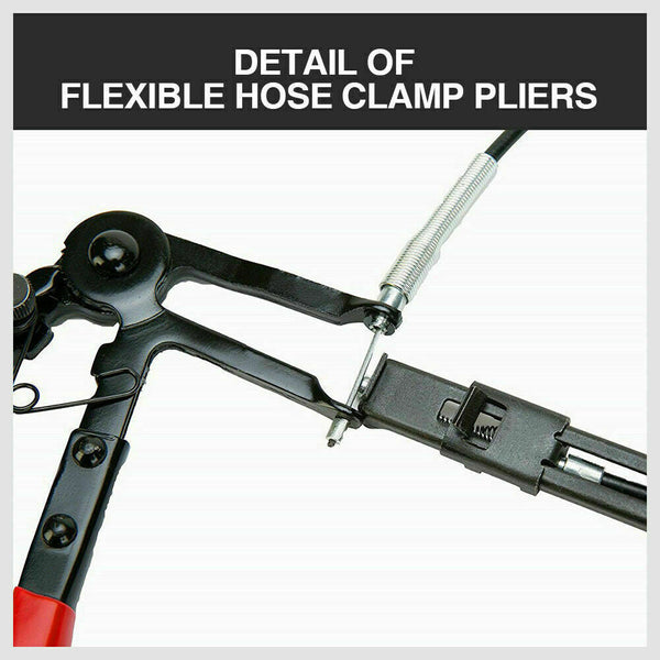 Long Hose Clamp Pliers 24" Flexible Extension Wire Oil Fuel Clip Remove