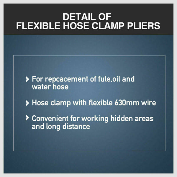 Long Hose Clamp Pliers 24" Flexible Extension Wire Oil Fuel Clip Remove
