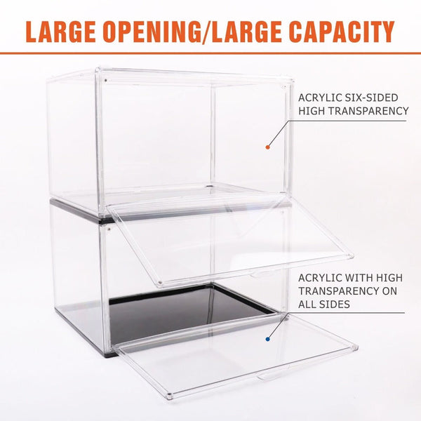 Storage Boxes 5Pc Stackable Shoe Display Box Hard Acrylic Sneaker Storage Containers Case