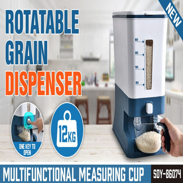 Food Storage Containers Auto Grain Case Cereal Dispenser Storage Box Kitchen Food Rice Container Cup