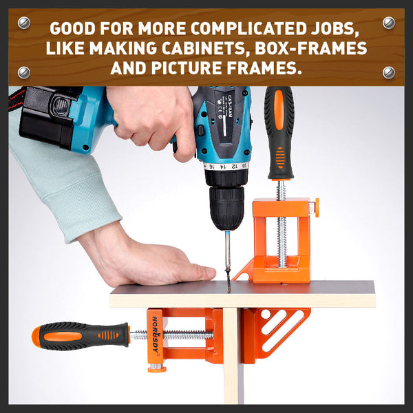 Clamps & Vices 90 Degree Corner Clamp Welding Vice Woodworking Alloy Body With Quick Release