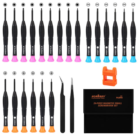 Screwdrivers & Nutdrivers 24 Piece Magnetic Precision Screwdriver Set Small Screwdrivers For Eyeglasses, Phones, Watches Electronics Repair