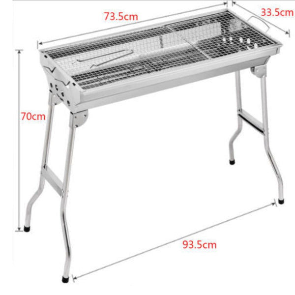 Barbecues, Grills & Smokers Bbq Grill Steel Roast Camping Picnic Charcoal Portable Foldable Barbecue Outdoor