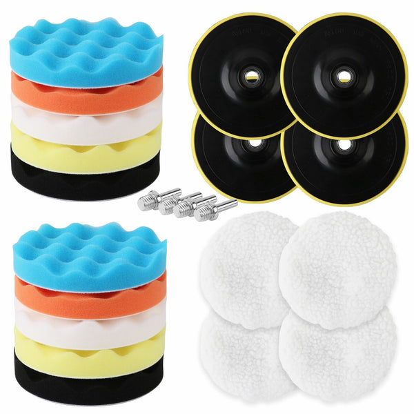 Car Cleaning Tools 11Pc 6" Buffing Waxing Polishing Pads Kit Sponge Set For Car Polisher Drill