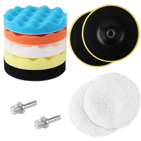 Car Cleaning Tools 11Pc 6" Buffing Waxing Polishing Pads Kit Sponge Set For Car Polisher Drill