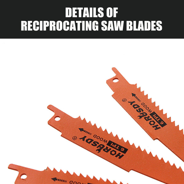 Other Saw Blades 10Pc Reciprocating Saw Blades Set For Wood Metal Timber Demolition Cutting Tool