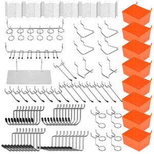 Other Tool Storage 142Pc Pegboard Hooks Set Board Hanger Assortment Storage Trays Organizer Bin