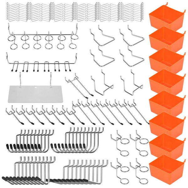 Other Tool Storage 142Pc Pegboard Hooks Set Board Hanger Assortment Storage Trays Organizer Bin