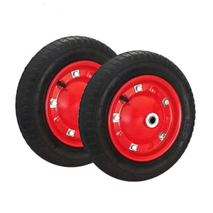 2-Piece 13Inch 3.00-8 Wheelbarrow Trolley 16Mm Bore Tyre Wheels Pneumatic