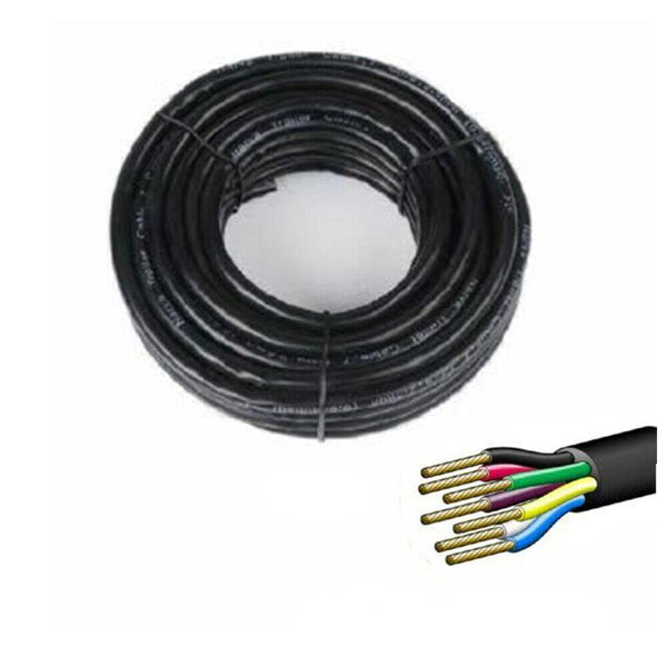 30M X 7 Core Wire Cable Trailer Automotive Boat Caravan Truck Coil V90 Pvc