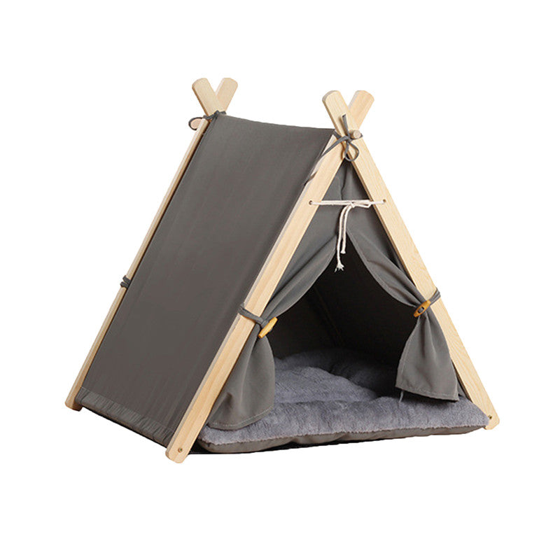 Pet Beds Pets Teepee Dogs Tent Removable And Washable Cats Tents Bed With Cushion