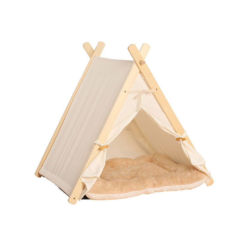 Pet Beds Pets Teepee Dogs Tent Removable And Washable Cats Tents Bed With Cushion