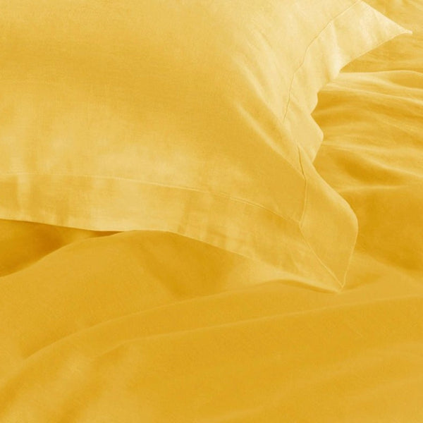 Quilt Covers Tailored 1000Tc Ultra Soft Yellow Duvet Quilt Cover Set