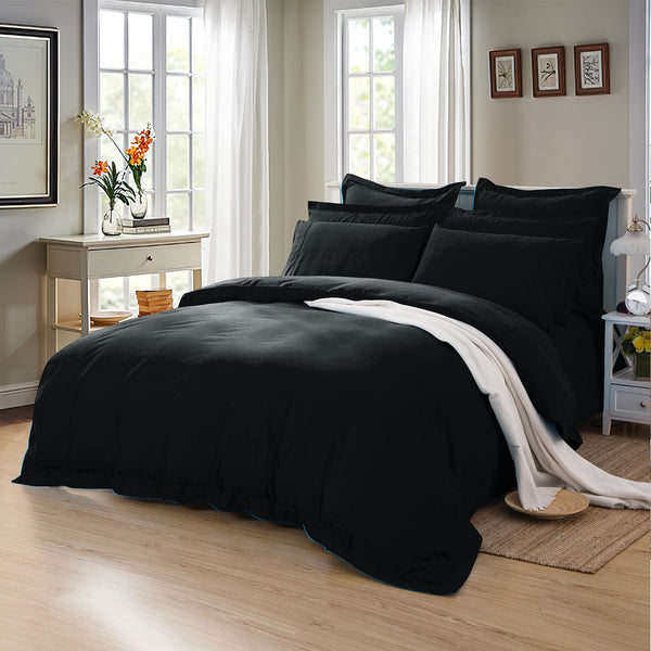 Quilt Covers 1000Tc Tailored King Single Size Duvet Quilt Cover Set