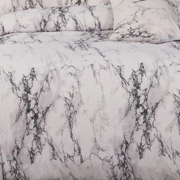 Quilt Covers White Marble Duvet Quilt Cover Set