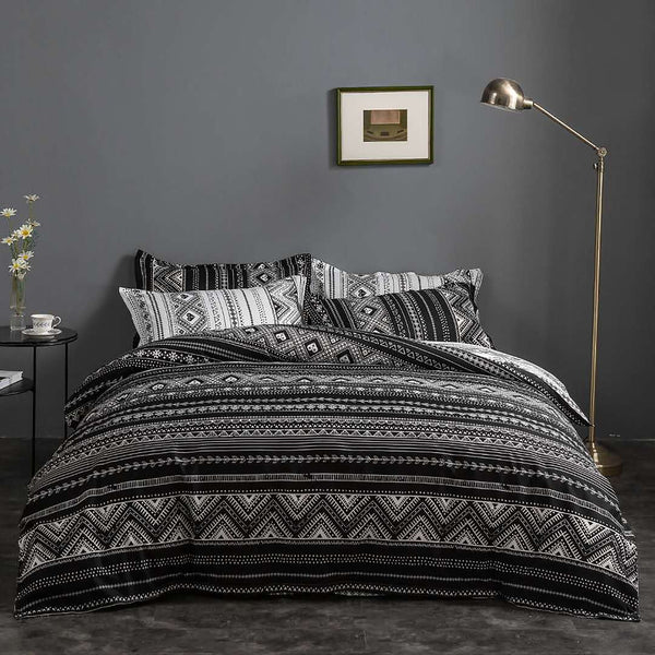 Hugo Reversible King Size Duvet Quilt Cover Set