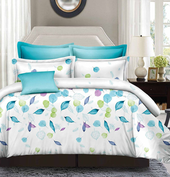 Quilt Covers Leaves Super King Size Duvet Quilt Cover Set