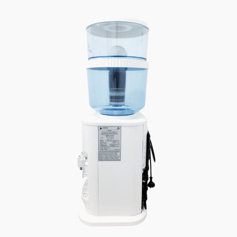 Aimex Water Luxurious White Benchtop Hot And Cold-Water Dispenser With Filter Bottle Lg Compressor