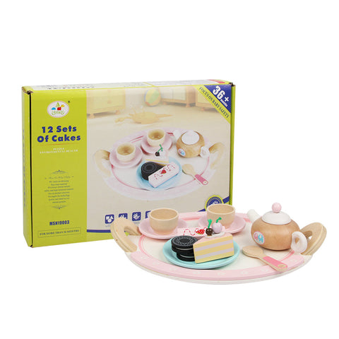 Pretend Kitchens Kids Wooden Kitchen Tea Set Pretend Play