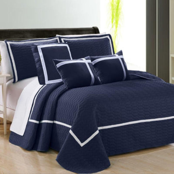 Comforter Sets Queen 6 Piece Two Tone Embossed Comforter Set Queen Navy