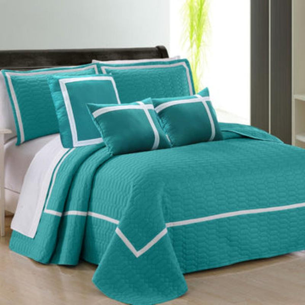 Comforter Sets Queen 6 Piece Two Tone Embossed Comforter Set Queen Teal