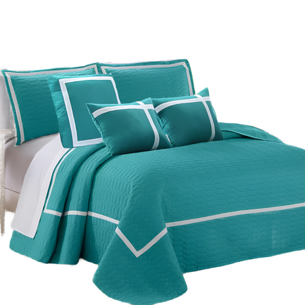 Comforter Sets Queen 6 Piece Two Tone Embossed Comforter Set Queen Teal