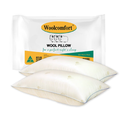 Pillow Cases Woolcomfort Aus Made Natural Health Pillow Twin Pack