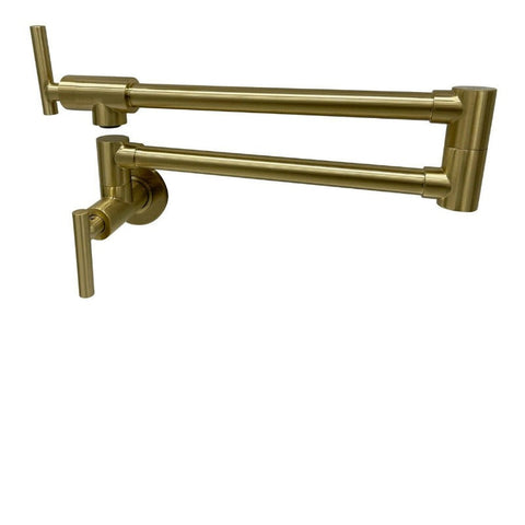 Kitchen Taps 2023 Brushed Gold Kitchen Tap Wall Mounted Pot Filler Single Cold Water Inlet