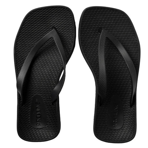 Slippers Archline Breeze Support Orthotic Thongs Flip Flops Black 41 Eur (Womens 10Us/Mens 8Us)