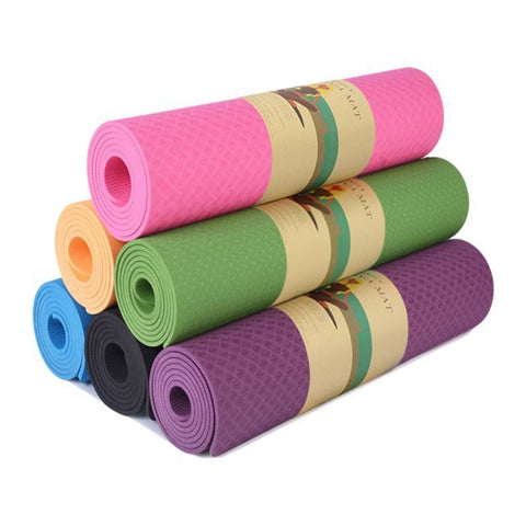 Mats & Non Slip Towels Yoga Mat Non Slip Light Gym 1830X610x6mm Pilates Home Fitness Assorted Colours