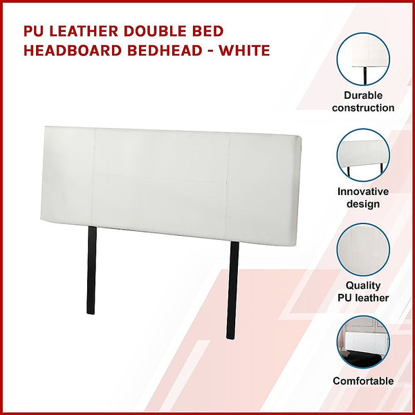 Headboards & Footboards Pu Leather Double Bed Headboard Bedhead White