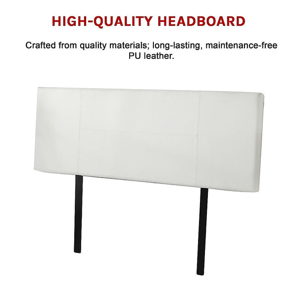 Headboards & Footboards Pu Leather Double Bed Headboard Bedhead White