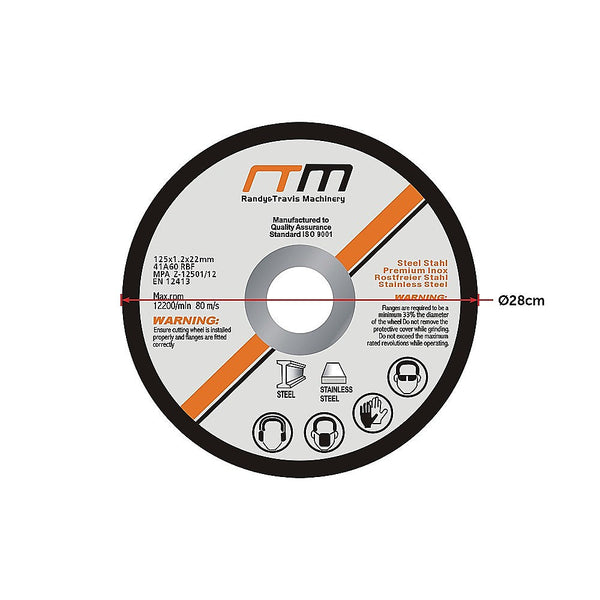 Grinder Discs Randy & Travis Machinery 125Mm 5" Cutting Disc Wheel For Angle Grinder X25