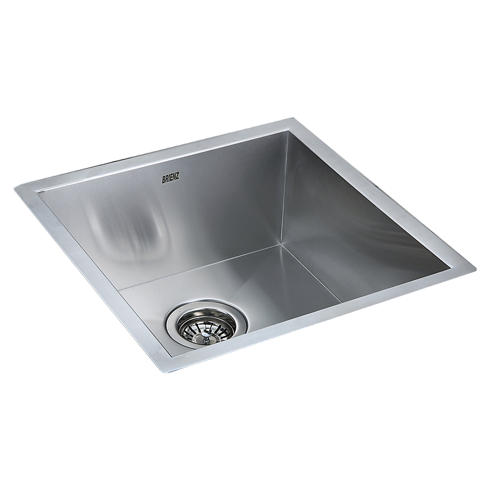 Kitchen Sinks 440X440mm Handmade Stainless Steel Undermount / Topmount Kitchen Laundry Sink With Waste