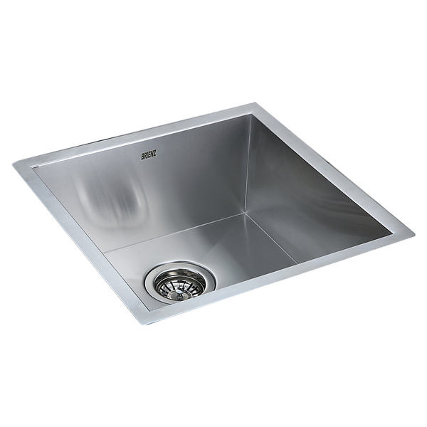 Kitchen Sinks 440X440mm Handmade Stainless Steel Undermount / Topmount Kitchen Laundry Sink With Waste